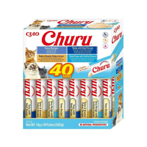 Caja churu atún con marisco 40 tubos