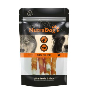 ntd palitos con pollo nutradog empaquetado