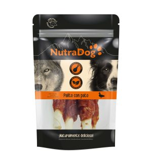 ntd palitos con pato nutradog empaquetado